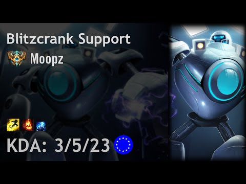 Blitzcrank Support vs Thresh - Moopz - EUW Challenger Patch 6.18