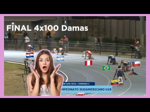 FINAL 4x100 Damas | Sudamericano San Luis 🇦🇷 2024 #atletismo #sudamericanou18 #2024