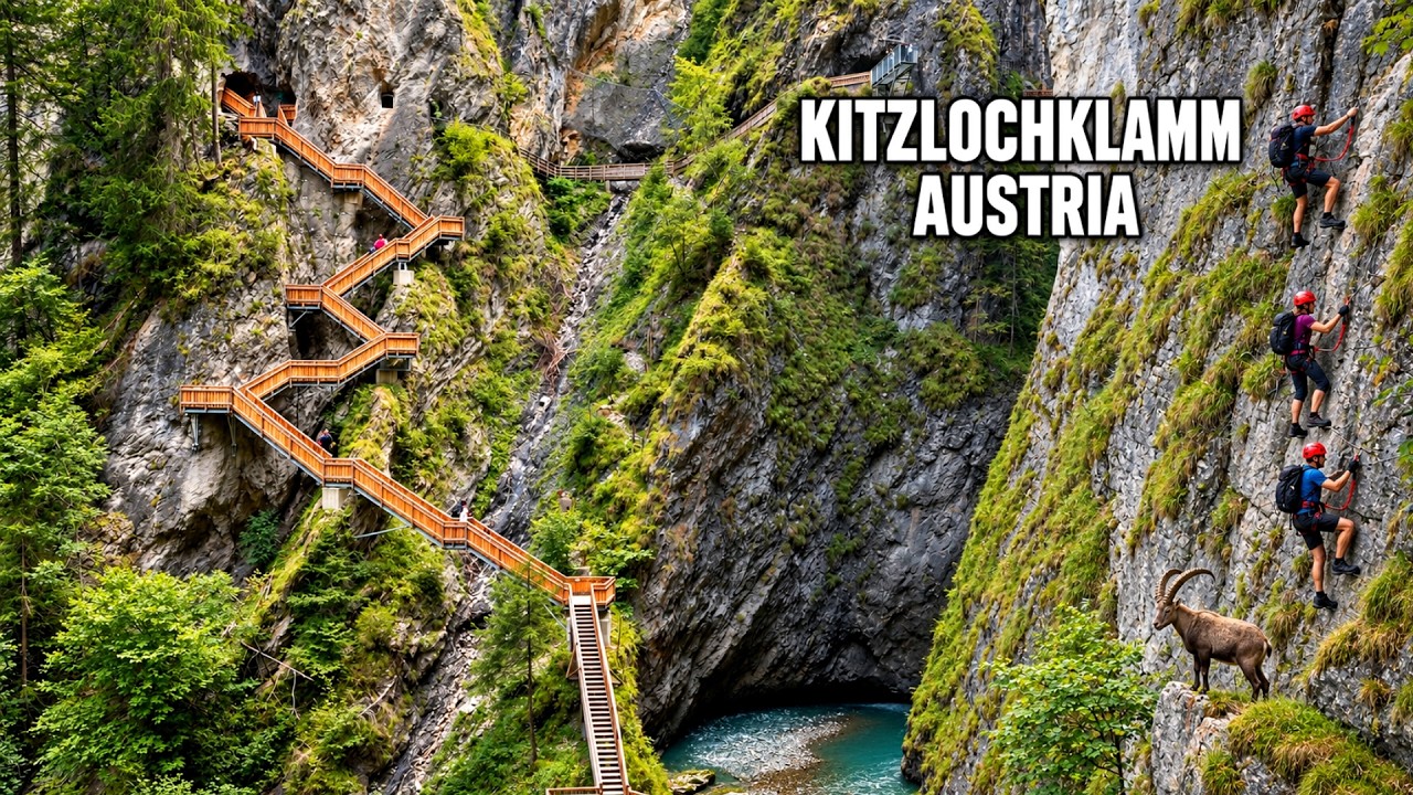 Kitzlochklamm Gorge, Austria 🇦🇹 | Waterfalls & Spectacular Walkways in 4K 60 fps