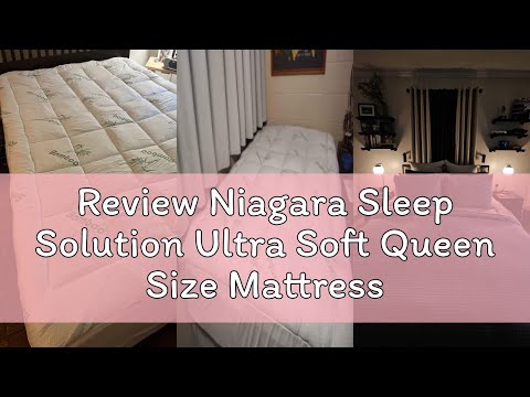 Ultra Soft Queen Size Mattress Topper - Viscose Made from Bamboo Pillow Top Mattress Pad for Back Pain Relief - Naturally Cooling for Hot Sleepers, Dark Gray video review thumbnail