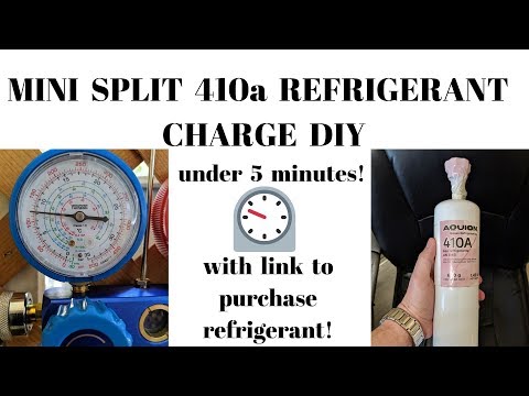 How to charge mini split yourself, DIY 410a refrigerant, save money!