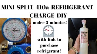 How to charge mini split yourself, DIY 410a refrigerant, save money!