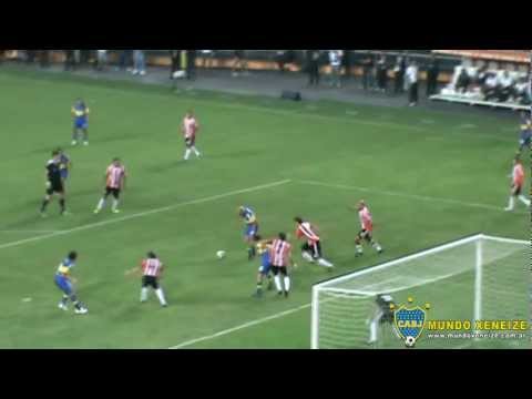 Primer gol de Silva en Boca / Estudiantes LP 0 - Boca 3 / Clausura 2012