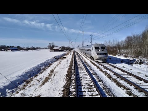 Hallsberg-Stockholm (Värtan) från förarplats / Cabinerit / Führerstandsmitfahrt