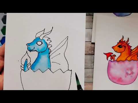 Watercolor Dragon Egg