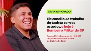 Ele conciliou o trabalho de taxista com os estudos, e hoje é Bombeiro Militar do DF