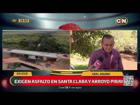 Pobladores exigen asfalto en Santa Clara y arroyo Piray