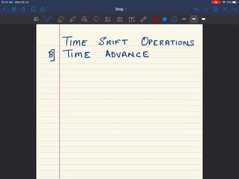 Time Shift Operations on Signal- TIME ADVANCE