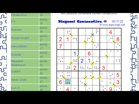 Diagonal consecutive  contest 82