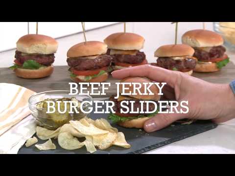 Beef Jerky Burger Sliders