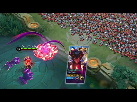 Dyrroth Naraka flame no cooldown vs 1000 minions (upper moon 6 build)