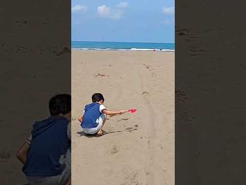 waves and child , beach walk , Ramsar, 2023
