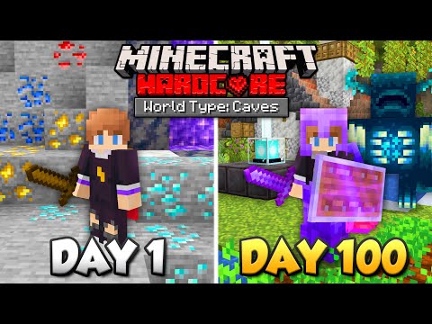 I Survived 100 Days Of Hardcore Minecraft, In A Cave Only World