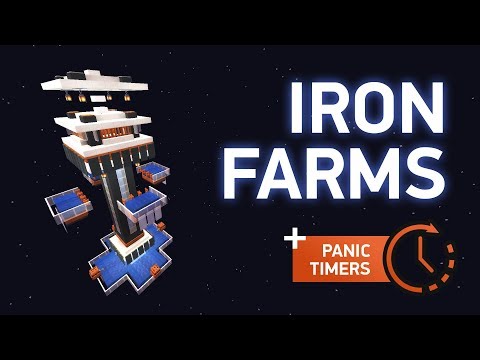 Minecraft: Efficient IRON FARMS with Panic Control (1.14.4-1.15+) | Complete Design