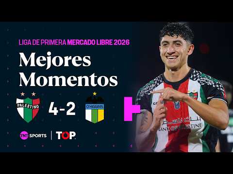 Compacto TOP | ⚪🟢🔴 Palestino 4 - 2 🔵 O’Higgins | Liga de Primera Mercado Libre 2026 - Fecha 5