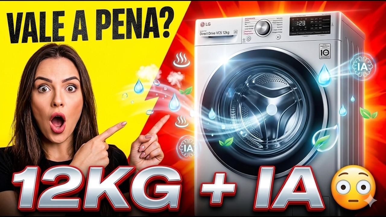 Miniatura da avaliação em vídeo de Lava e Seca LG VC5 CV3012WC5 12kg Branco