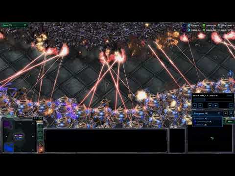StarCraft 2 - 100 Colossus Vs 100 Thor (All Fully Upgraded)