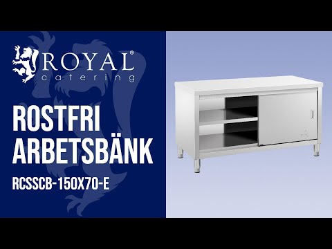 video - Rostfri arbetsbänk - 150 x 70 x 85 cm - 600 kg lastkapacitet