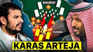 Husių smūgis Saudo Arabijai – netikėtas Saudo kariuomenės atsakas