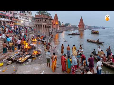 Varanasi, Inde🇮🇳 La vraie vie dans la ville sainte de l'Inde et sur le Gange (4K UHD)