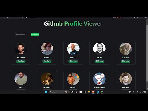 Real Github Profile Viewer React Project React
