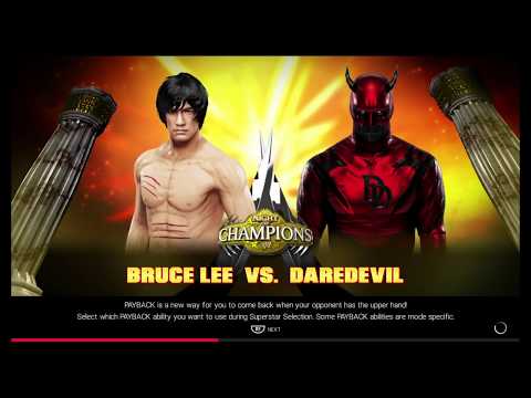 Bruce Lee vs. Daredevil (WWE 2k19) - CPU vs. CPU - Epic Battle 💯 🐲 - Dragon Fights 🐉