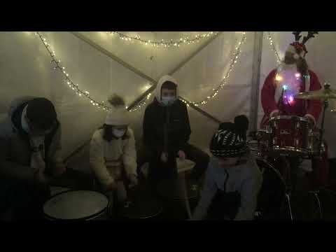 The Drumming Santa  @ Glow - Cork City  - John Adams