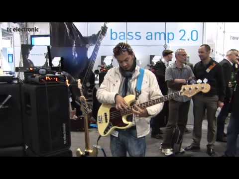 Uriah Duffy trying out RH450 at the TC Electronic booth @ Musikmesse 2009