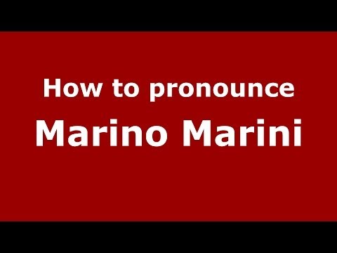 How to pronounce Marino Marini (Italian/Italy) - PronounceNames.com