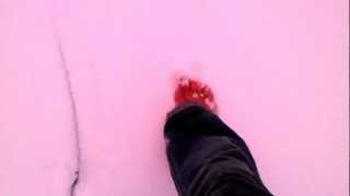 Barefoot in Snow