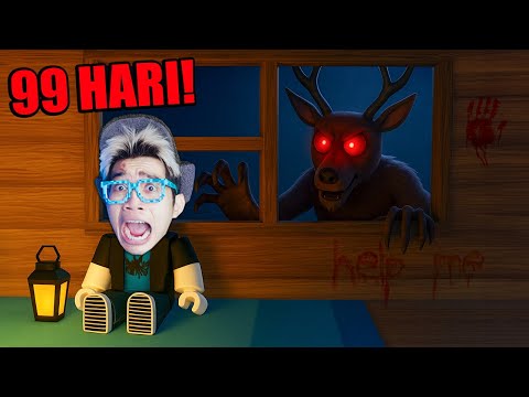 Kita Bertahan Hidup 99 Malam di Tengah HUTAN, di Kejar Rusa SKINWALKER Mengerikan di ROBLOX!!!