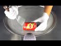 ASMR Iced Tea Ice Cream Rolls How To Make Lipton Peach Ice Tea To Thai Ice Cream Fast Recipe