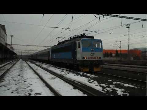 Odjezd vlaku R 609 Svatava (ČD 363.071, zpoždění 6 min) - Chomutov, 27. 2. 2013