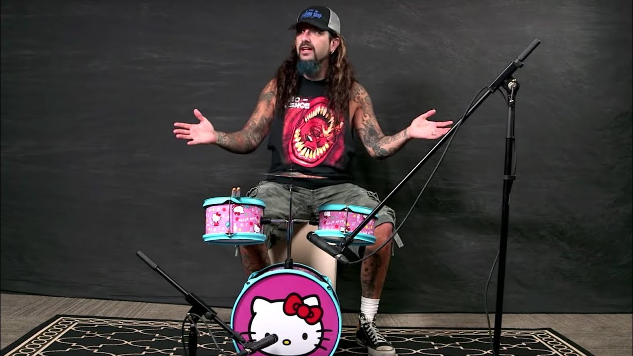 Mike Portnoy: 'Name That Tune' on Hello Kitty Drum Kit - YouTube