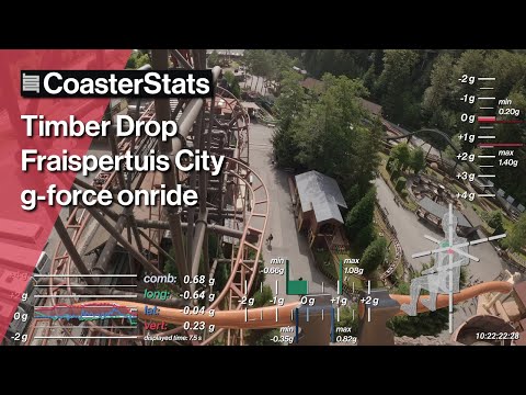 Timber Drop g-force onride - Fraispertuis City [4K 60FPS]