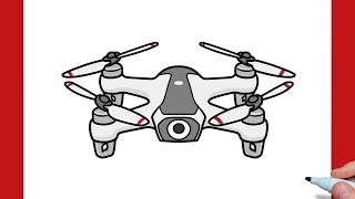How to draw a DRONE easy / drawing drone tutorial for beginners