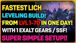 FASTEST Lich Leveling Build For 0.2.0!! Level 1-70 In One Day & Requires MIN GEARS!!