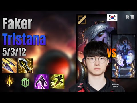 Faker Mid Tristana vs Sylas lol KR solo rank Full Game 15.18 | 페이커 트리스타나 vs 사일러스