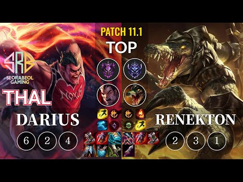 SRB Thal Darius vs Renekton Top - KR Patch 11.1