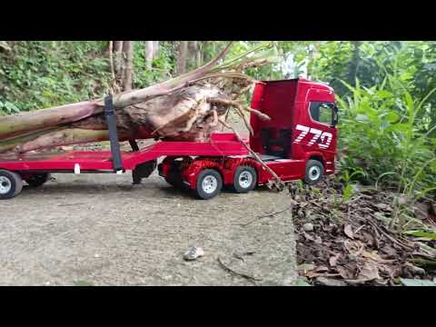 RC Scania 770S Stops Mid-Hill and Turns Back | Heavy Load Decision | Huina 1501