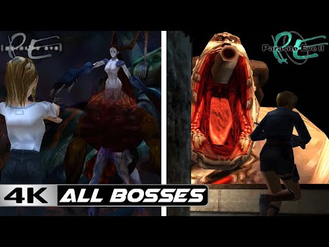 Parasite Eve [1-2] - All Bosses Encounters\Battles - [4K 60FPS]