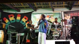Rasam and the Bibiba Band live on stage in Akuma Village