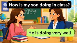 Daily English Conversation | Parent Teacher Meeting Dialogues| School Meeting Conversation