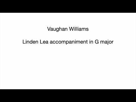 Linden Lea accompaniment in G major