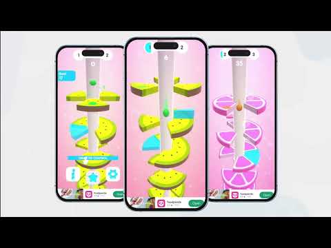 Jump and Drop - Helix 3D Ball