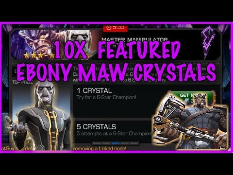 Kabam giving away 5* champs /10 featured cavalier ebony maw crystal/ marvel contest of champions Video