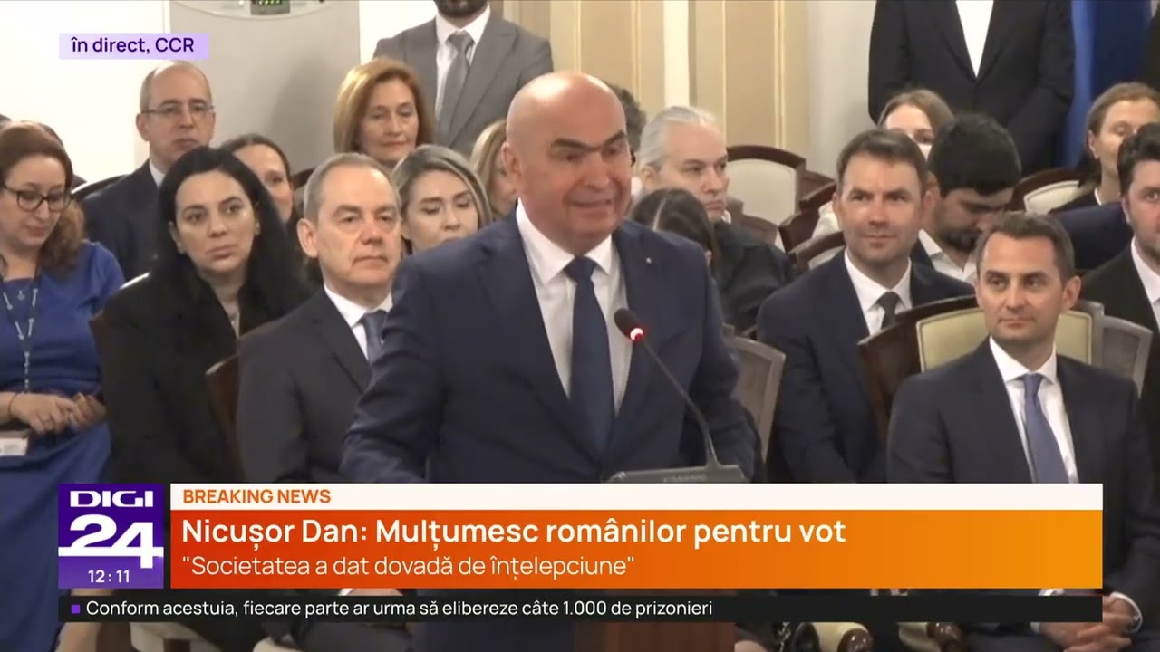 CCR a validat rezultatele prezidențialelor. La ceremonie au participat Nicușor Dan și Ilie Bolojan
