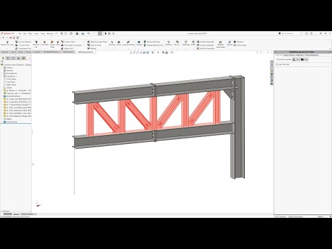 Parametric changes to a structural steel framework in SOLIDWORKS - easy with SolidSteel parametric