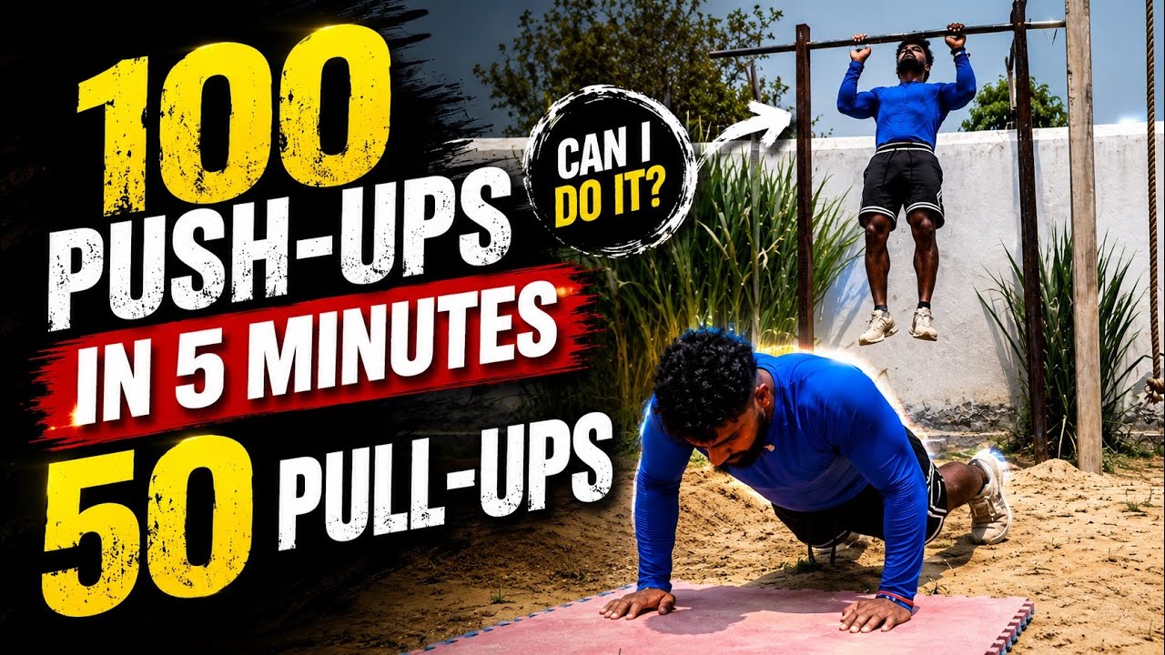 “5 Minutes Challenge: 100 Push-Ups & 50 Pull-Ups | Extreme endurance Test”