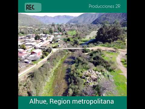 Vista aérea de localidad de talami en comuna de alhue , Region metropolitana, Chile